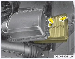 Kia Soul. Air cleaner