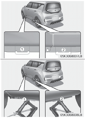 Kia Soul. Changing tires