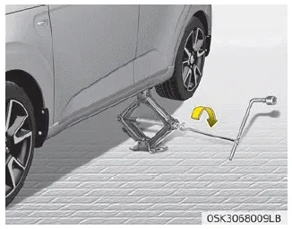 Kia Soul. Changing tires