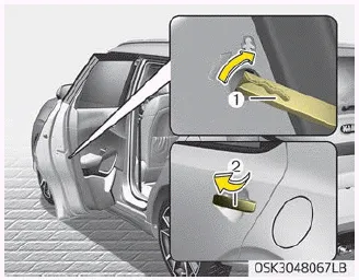 Kia Soul. Child-protector rear door lock