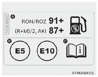 Kia Soul. Declaration of conformity. Fuel Label