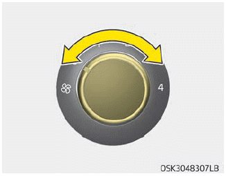 Kia Soul. Fan speed control