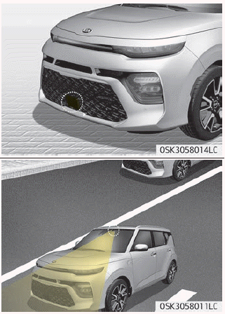 Kia Soul. FCA sensor (Front View Camera + Front Radar)