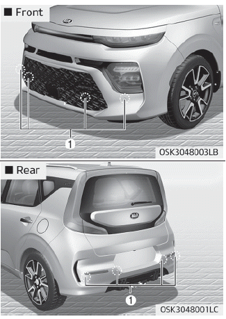 Kia Soul. Forward/Reverse Parking Distance Warning (PDW-F/R) system