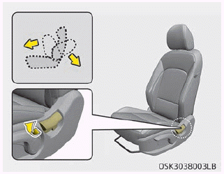 Kia Soul. Front seat adjustment - manual