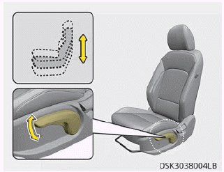 Kia Soul. Front seat adjustment - manual