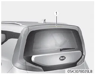 Kia Soul. High mounted stop lamp (LED type) bulb replacement