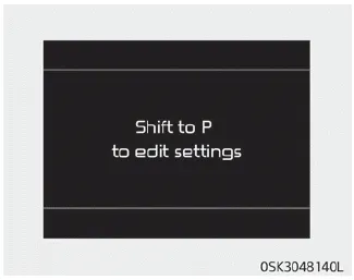 Kia Soul. User settings mode