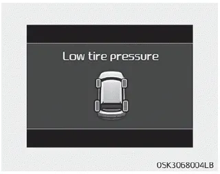 Kia Soul. Low tire pressure telltale
