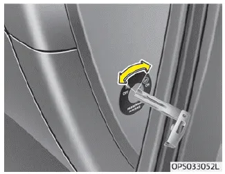 Kia Soul. Passenger’s front air bag ON/OFF switch