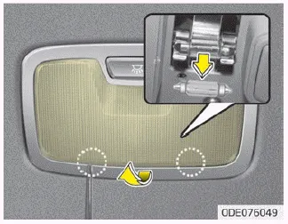 Kia Soul. Room lamp (Bulb type) bulb replacement