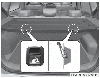 Kia Soul. Securing a Child Restraint System seat with “Top-tether Anchorage” system
