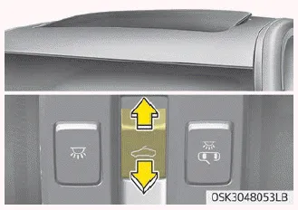 Kia Soul. Tilting the sunroof