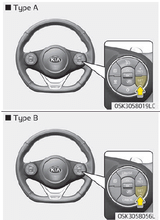 Kia Soul. To set cruise control speed