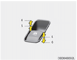 Kia Soul. Window opening and closing